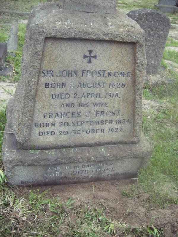 FROST John 1828-1918 & Frances 1834-1927