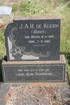 KLERK J.A.H., de nee BOTHA 1925-1962