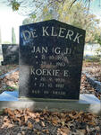 KLERK G.J., de 1920-1983 & Koekie E. 1926-1987