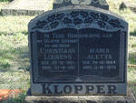 KLOPPER Christiaan Lourens 1887-1961 & Maria Aletta 1894-1979