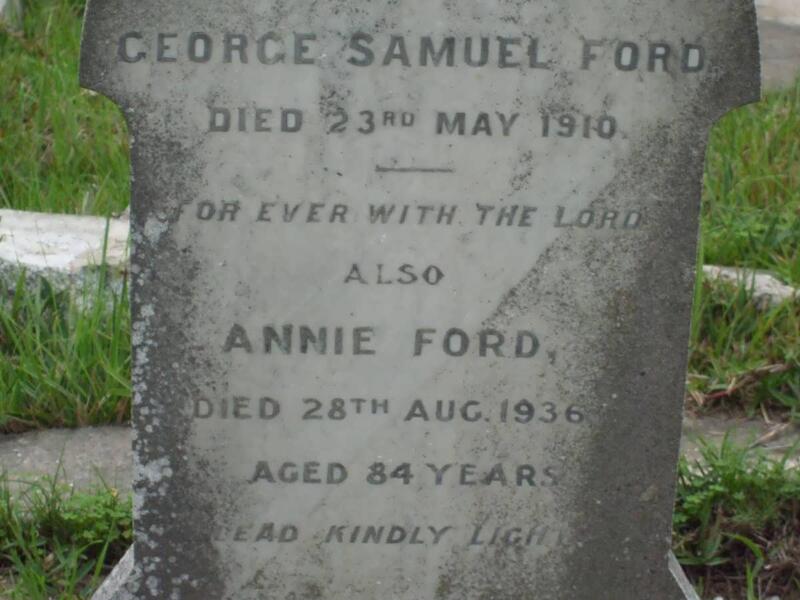 FORD George Samuel 1910 & Annie -1936