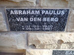 BERG Abraham Paulus, van den 1920-1991