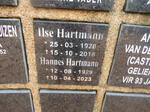HARTMANN Hannes 1929-2023 & Ilse 1928-2018