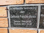 MARAIS Gertruida Francina 1940-2021