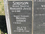 SIMPSON Errol F. 1917-1991 :: SIMPSON Margaret Joyce 1918- :: SIMPSON Michael Andrew 1944-