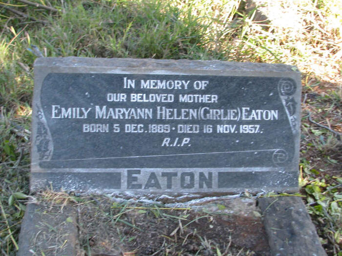 EATON Emily Maryann Helen 1889-1957