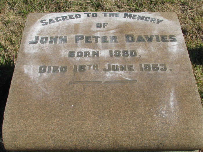 DAVIES John Peter 1880-1953