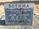 BOTHMA Jacob Jacobus 1919-2003