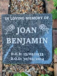 BENJAMIN Joan 1933-2014