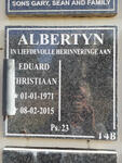 ALBERTYN Eduard Christiaan 1971-2015