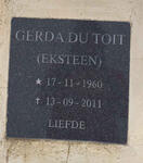 TOIT Gerda, du nee EKSTEEN 1960-2011