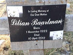 BAARTMAN Lilian 1933-2012