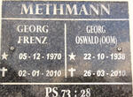 METHMANN Georg Oswald 1938-2010 :: METHMANN Georg Frenz 1970-2010