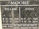 MOORE Willem 1920-2003 & Anna 1925-2014