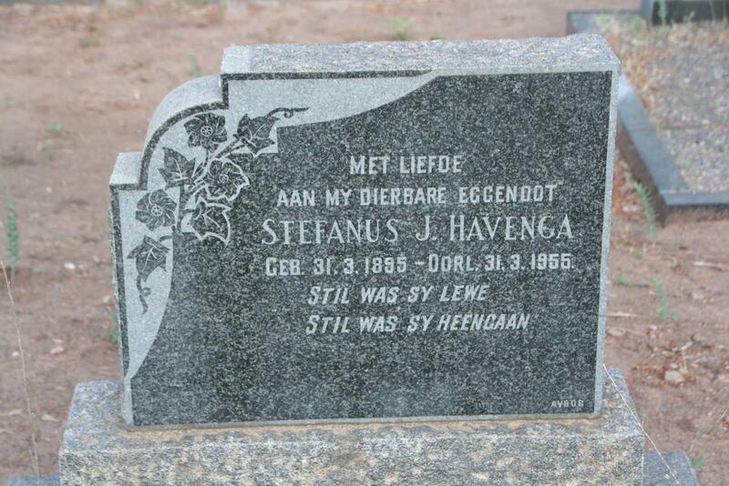 HAVENGA Stefanus J. 1895-1955