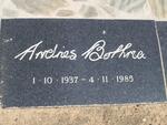 BOTHMA Andries 1937-1985 :: BOTHMA Casparus 1976-1991