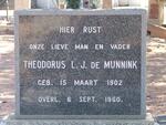 MUNNINK Theodorus L.J., de 1902-1960