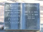 SCHALKWYK Abraham Petrus, van 1928-1969