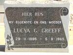 GREEFF Lucya G. 1895-1965
