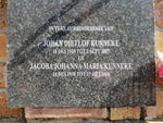 KUNNEKE Johan Dietlof 1939-2007 & Jacoba Johanna Maria 1938-2008