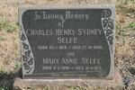SELFE Charles Henry Sydney 1876-1948 & Mary Anne 1890-1971