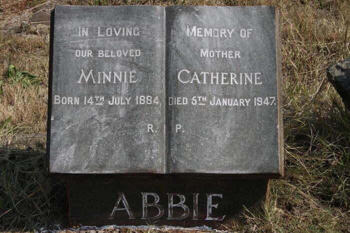 ABBIE Minnie Catherine 1884-1947