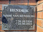 RENSBURG Hendrik, Janse van 1930-2022