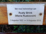 BRINK Maria nee RUSKOVICH 1923-2016