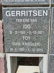 GERRITSON Ido 1955-2011 & Toy KRIEGLER 1960-2014