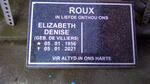 ROUX Elizabeth Denise nee DE VILLIERS 1956-2021