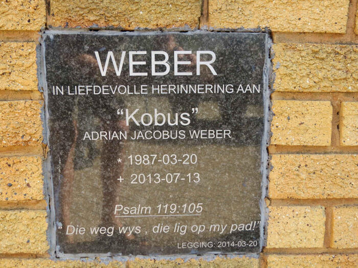 WEBER Adrian Jacobus 1987-2013