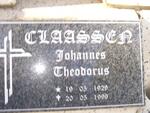 CLAASSEN Johannes Theodorus 1929-1999