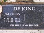 JONG Jacobus, de 1916-2006
