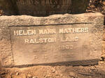 RALSTON Helen Mann Mathers nee LANG 1883-1955