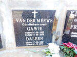 MERWE Gawie, van der 1928-2014 & Daleen 1930-2013