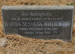 MILLICHAMP Martha Susanna nee PRETORIUS 1882-1949