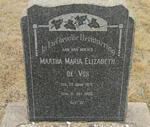 VOS Martha Maria Elizabeth, de 1871-1928