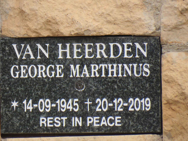 HEERDEN George Marthinus, van 1945-2019