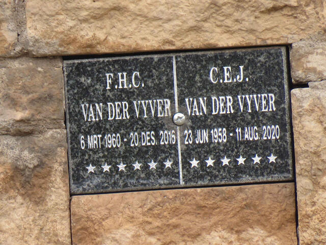 VYVER C.E.J., van der 1958-2020 & F.H.C. 1960-2016