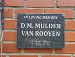 ROOYEN D.M. Mulder, van 1945-2022