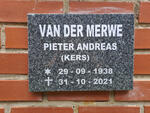 MERWE Pieter Andreas, van der 1938-2021