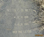 MEYER Aletta C. B. 1908-1983