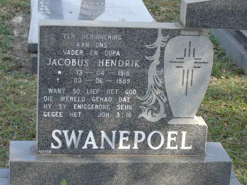 SWANEPOEL Jacobus Hendrik 1918-1989