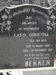 BEKKER Lasya Christina 1900-1981