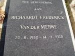 MERWE Richaart Frederick, van der 1952-1975