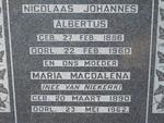 ? Nicolaas Johannes Albertus 1886-1960 & Maria Magdalena VAN NIEKERK 1890-1962
