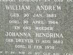 ? William Andrew 1887-1964 & Johanna Hendrina DREYER 1882-1975