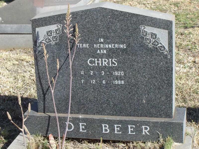 BEER Chris, de 1920-1988