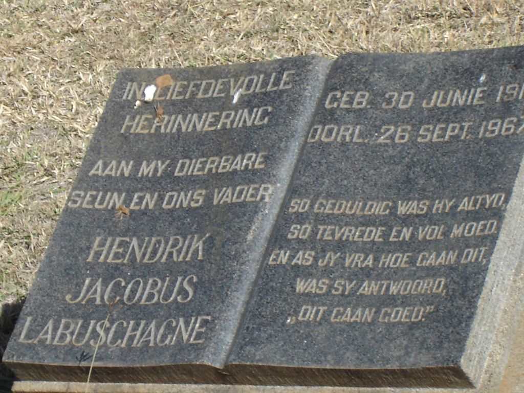 LABUSCHAGNE Hendrik Jacobus 19??-1967