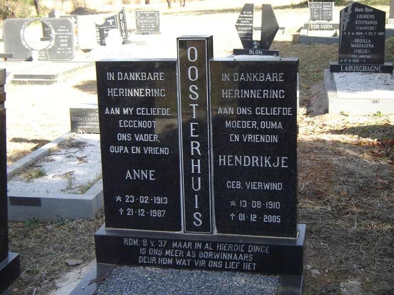 OOSTERHUIS Anne 1913-1987 & Hendrikje VIERWIND 1910-2005